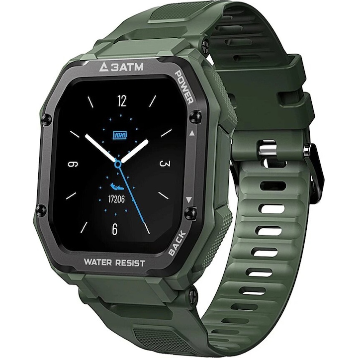 Smartwatch Kospet Rock, 1.69" TFT, 350 mAh, 3 ATM, Verde