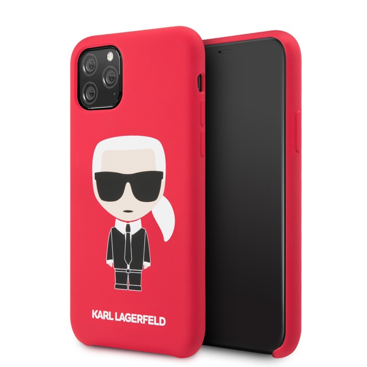 Husa de protectie Karl Lagerfeld Iconic Body pentru Apple iPhone 11 Pro, Rosu