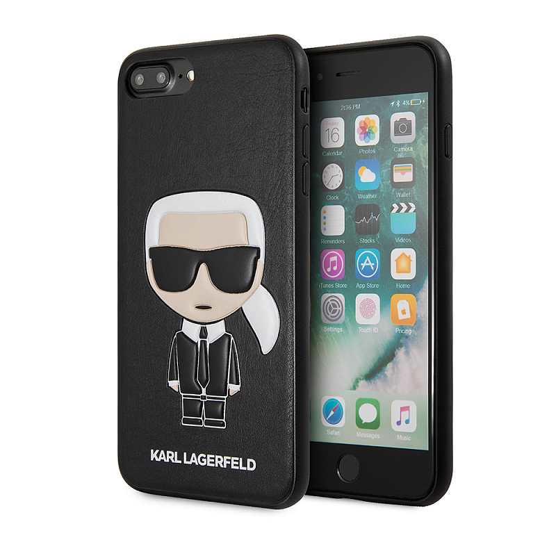 Husa de protectie Karl Lagerfeld Ikonik pentru Apple iPhone 7 Plus / Apple iPhone 8 Plus, Negru