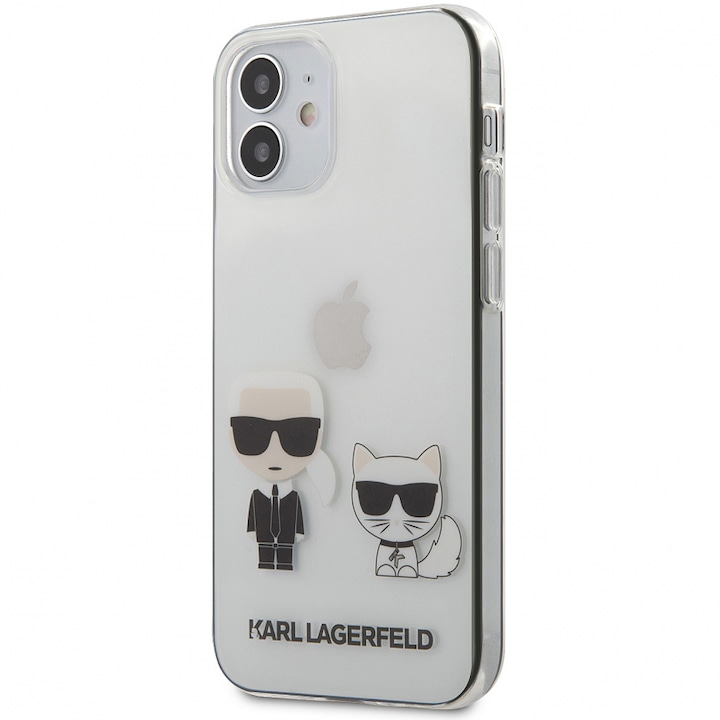 Предпазен калъф Karl Lagerfeld Karl & Choupette, За Apple iPhone 12 / Apple iPhone 12 Pro, Transparent