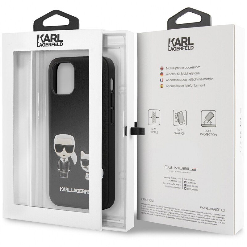 Husa de protectie Karl Lagerfeld Karl & Choupettepentru Apple iPhone 12 Pro Max, Negru