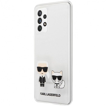 Husa de protectie Karl Lagerfeld Karl & Choupette pentru Samsung Galaxy A52 A525 / Samsung Galaxy A52 5G, Transparent