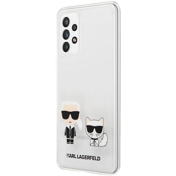 Husa de protectie Karl Lagerfeld Karl & Choupette pentru Samsung Galaxy A52 A525 / Samsung Galaxy A52 5G, Transparent