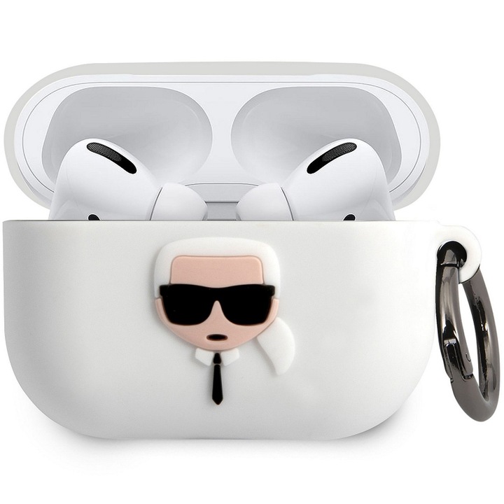 Karl Lagerfeld Karl Head védőtok, Apple AirPods Pro-hoz, fehér