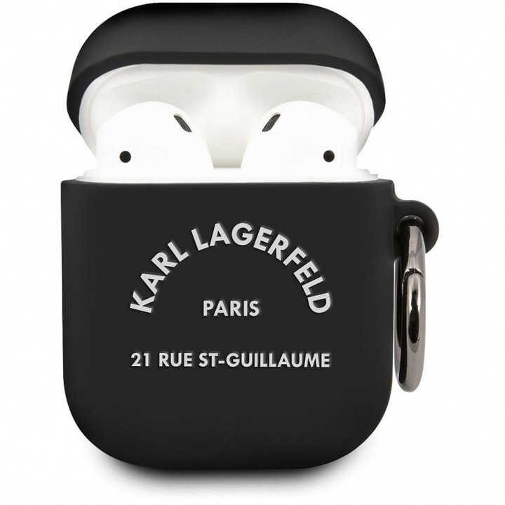 Karl Lagerfeld Rue St Guillaume védőtok Apple AirPods Gen 1 / Apple AirPods Gen 2, fekete