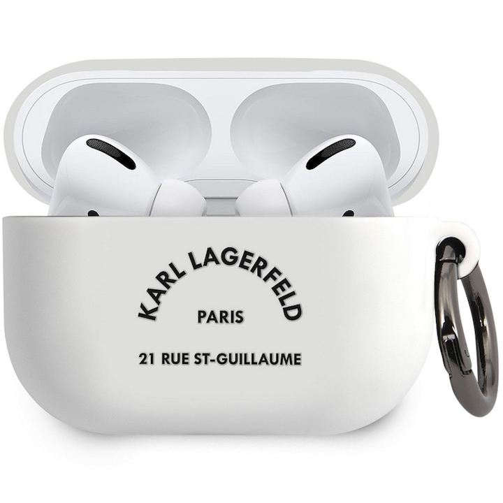 Karl Lagerfeld Rue St Guillaume védőtok Apple AirPods Pro-hoz, fehér