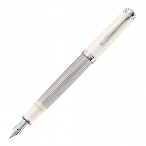 Stilou Souveran M405 F Silver-White in cutie cadou Pelikan