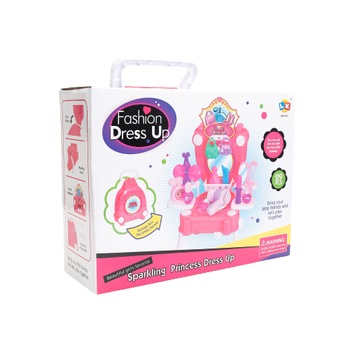 Set trusa machiaj cu masuta si accesorii ingrijire par, 29 piese, roz, +3 ani Set trusa machiaj cu masuta si accesorii ingrijire par, 29 piese, roz, +3 ani