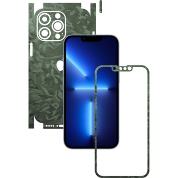 Folie Protectie Carbon Skinz pentru Apple iPhone 13 Pro Max - Camo Verde Military Green Shadow 360 Cut, Skin Adeziv Full Body Cover pentru Rama Ecran, Carcasa Spate si Laterale Folie Protectie Carbon Skinz pentru Apple iPhone 13 Pro Max - Camo Verde Military Green Shadow 360 Cut, Skin Adeziv Full Body Cover pentru Rama Ecran, Carcasa Spate si Laterale