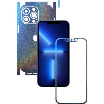 Folie Protectie Carbon Skinz pentru Apple iPhone 13 Pro Max - Color Shift Intergalactic Blue 360 Cut, Skin Adeziv Full Body Cover pentru Rama Ecran, Carcasa Spate si Laterale Folie Protectie Carbon Skinz pentru Apple iPhone 13 Pro Max - Color Shift Intergalactic Blue 360 Cut, Skin Adeziv Full Body Cover pentru Rama Ecran, Carcasa Spate si Laterale
