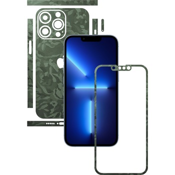 Folie Protectie Carbon Skinz pentru Apple iPhone 13 Pro - Camo Verde Military Green Shadow Split Cut, Skin Adeziv Full Body Cover pentru Rama Ecran, Carcasa Spate si Laterale Folie Protectie Carbon Skinz pentru Apple iPhone 13 Pro - Camo Verde Military Green Shadow Split Cut, Skin Adeziv Full Body Cover pentru Rama Ecran, Carcasa Spate si Laterale