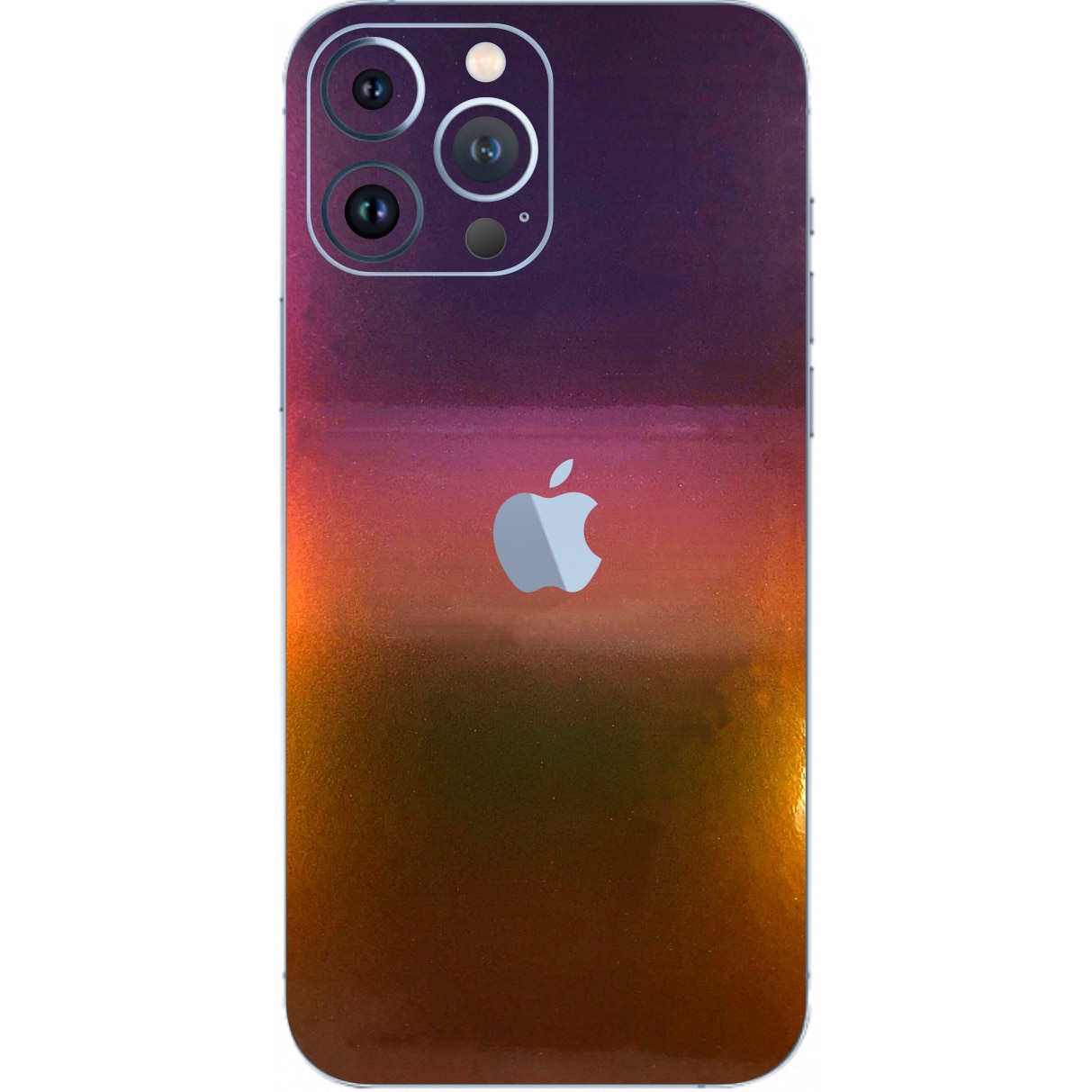 Folie Protectie Carbon Skinz pentru Apple iPhone 13 Pro - Color Shift Aubergine Bronze Simple Cut, Skin Adeziv Full Body Cover pentru Rama Ecran, Carcasa Spate