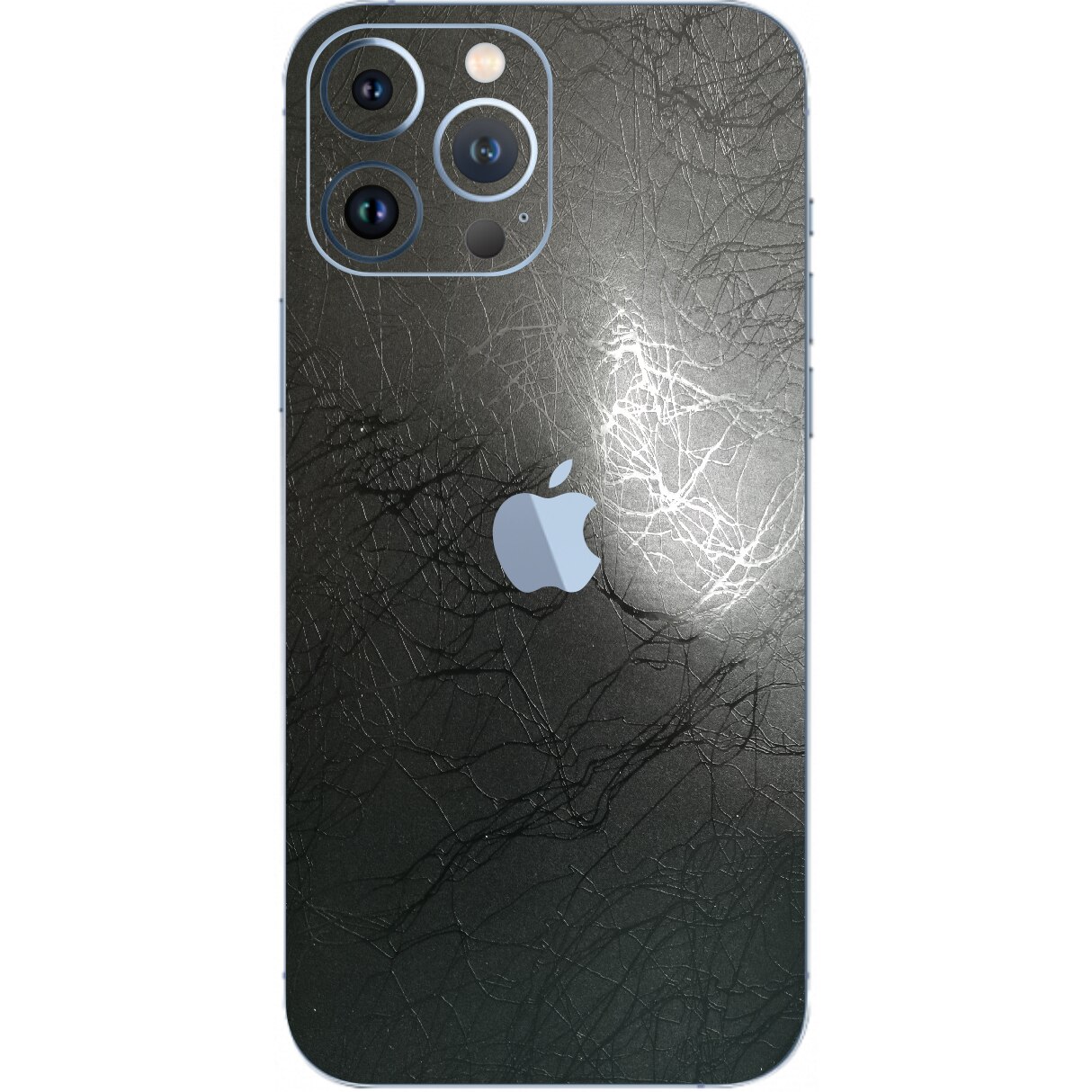 Folie Protectie Carbon Skinz pentru Apple iPhone 13 Pro Max - Cocoon Black Simple Cut, Skin Adeziv Full Body Cover pentru Rama Ecran, Carcasa Spate