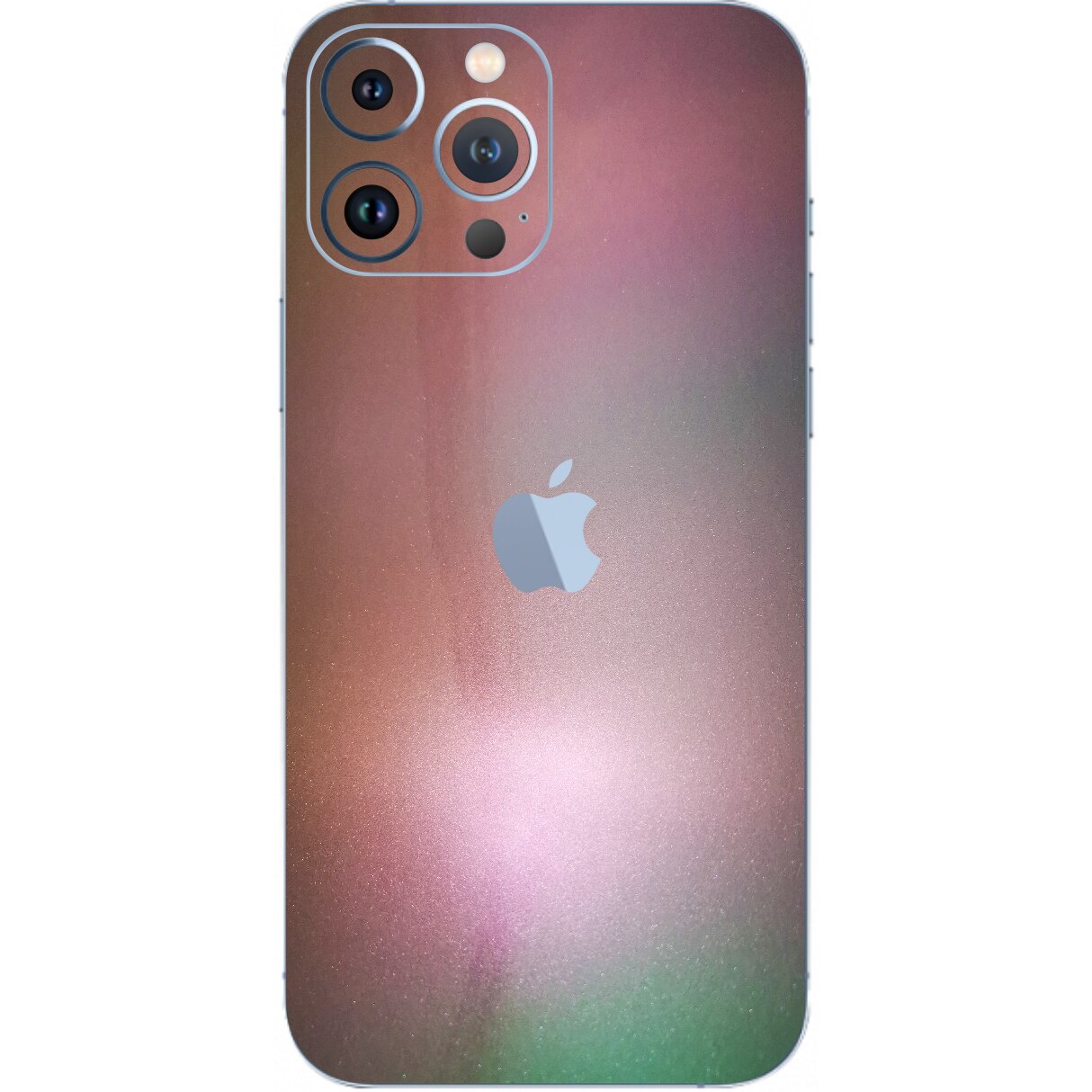 Folie Protectie Carbon Skinz pentru Apple iPhone 13 Pro - Color Shift Pearl Simphony Simple Cut, Skin Adeziv Full Body Cover pentru Rama Ecran, Carcasa Spate