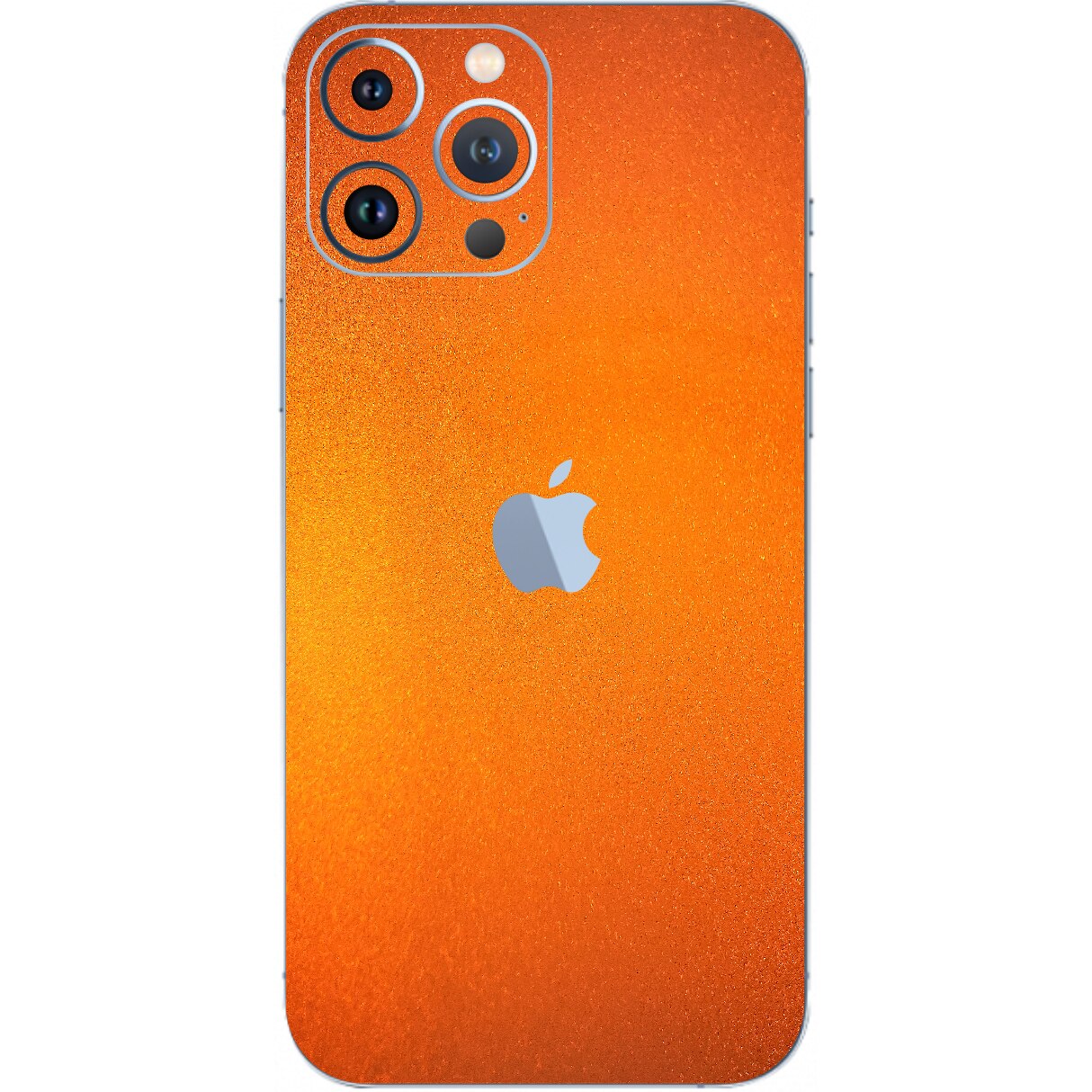 Folie Protectie Carbon Skinz pentru Apple iPhone 13 Pro Max - Tangerine Dream Simple Cut, Skin Adeziv Full Body Cover pentru Rama Ecran, Carcasa Spate