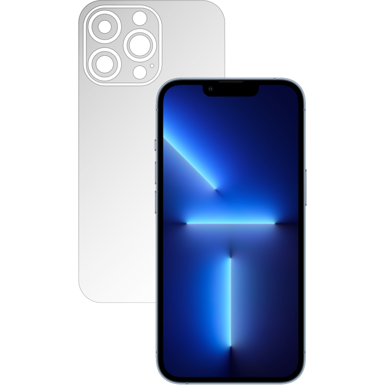 Folie Protectie Spate Invisible Skinz Matte pentru Apple iPhone 13 Pro - Siliconica Mata Anti-Amprenta, Anti-Reflex,cu taiere Simple Cut pentru Carcasa Spate, Skin Adeziv Transparent