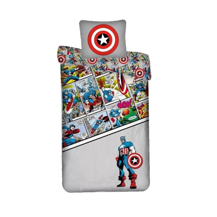 Marvel Captain America pamut paplan szett, pamut hátizsák ajándék, 90 cm
