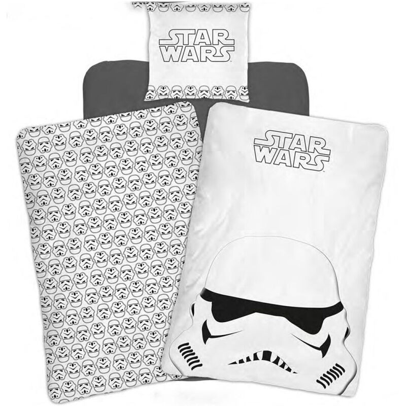 Set duvet Star Wars Stormtrooper Bumbac, Cadou Rucsacel Bumbac, 90cm