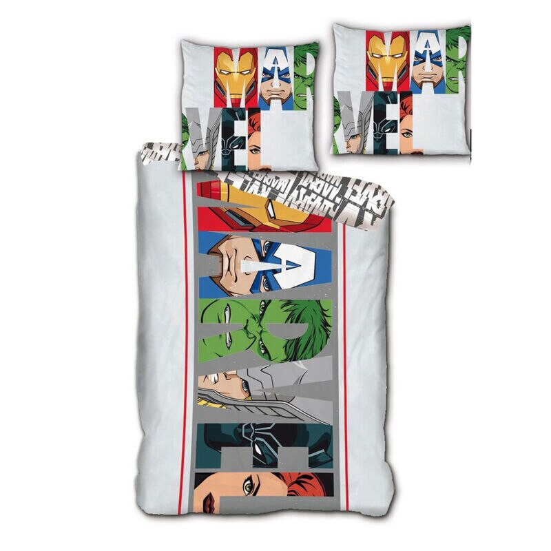 Set duvet Marvel Avengers Microfibra, Cadou Rucsacel Microfibra, 90cm