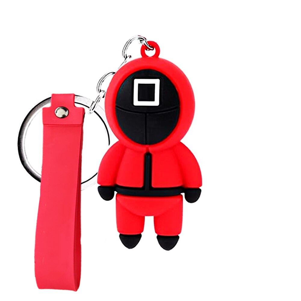 Jucarie Squid Game Zenuk® - Soldatul Patrat 3D, Fidget Toys, Antistres, Silicon, Rosu