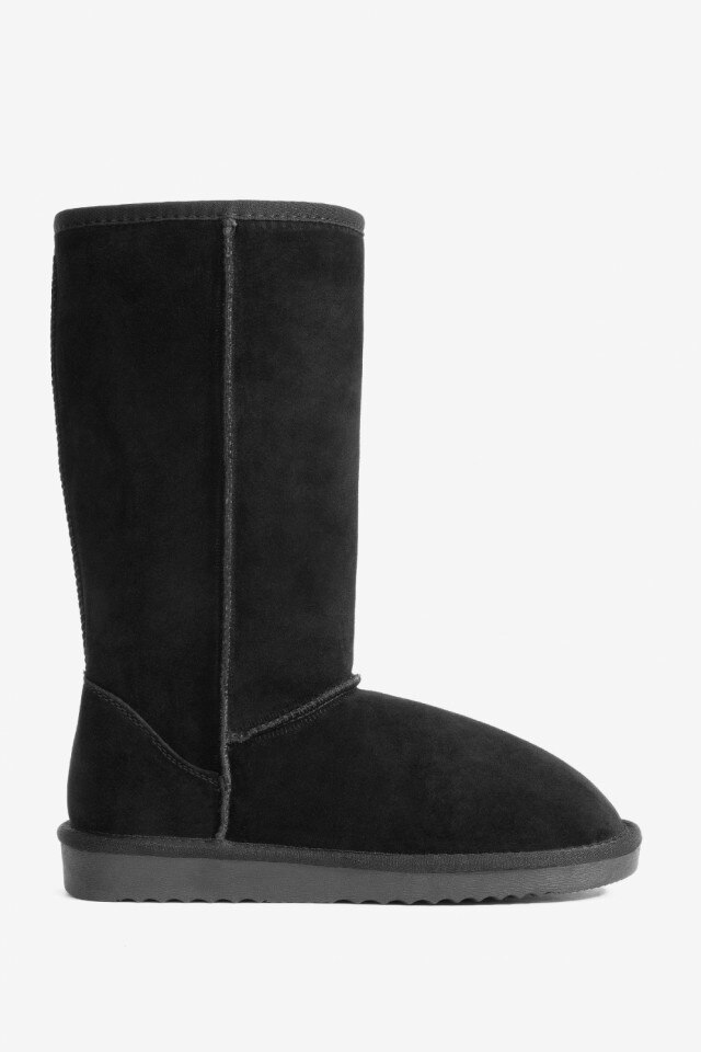 Cizme de iarna imblanite, clasice, inalte, Negru