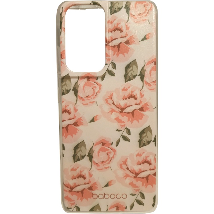 Предпазен гръб Babaco Flowers, 013, Full light pink print, за Samsung Galaxy S21 Ultra, Многоцветен
