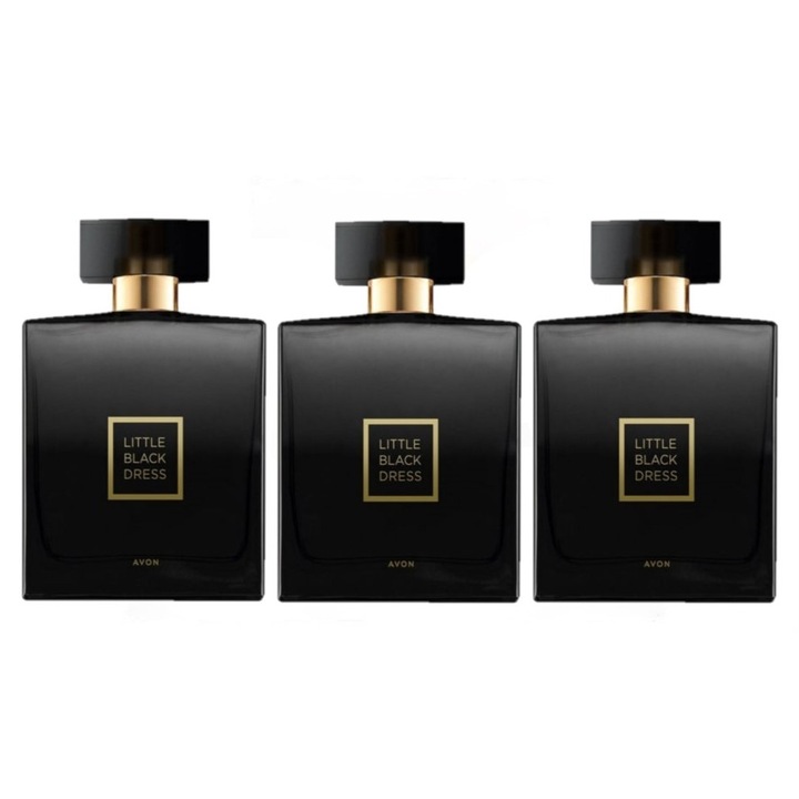 Pachet 3 x Apa de parfum Little Black Dress, Avon, 50 ml