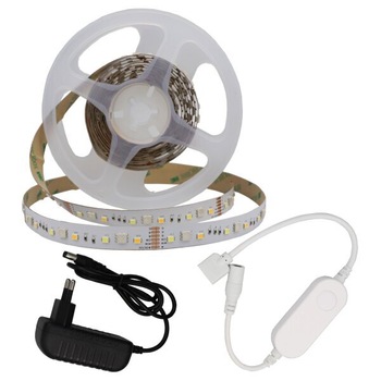 Kit Banda LED SMART, 12W, RGB, White, SMD 5050, 2835, 60 LED-uri, 2 metri cu Alimentator, WIFI Controller, Google Assistant si Alexa Kit Banda LED SMART, 12W, RGB, White, SMD 5050, 2835, 60 LED-uri, 2 metri cu Alimentator, WIFI Controller, Google Assistant si Alexa