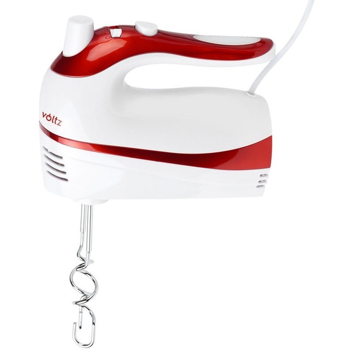 Миксер VOLTZ V-51110-A, 5 скорости+турбо, 500W, Бял/червен