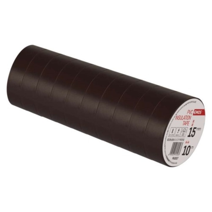 Комплект PVC Изолирбанд Emos F61517 Кафяв, W: 1.5 cm, L: 1000 cm, 10 бр.