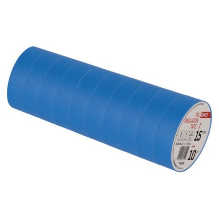 10x szigetelőszalag készlet, Emos, PVC, 1,5 cm, 1000 cm, kék