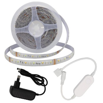 Kit Banda LED Smart, 12W, RGB si CCT, SMD 5050+2835, 90 LED-uri, 3 metri cu Alimentator, WIFI Controller, Google Assistant si Alexa Kit Banda LED Smart, 12W, RGB si CCT, SMD 5050+2835, 90 LED-uri, 3 metri cu Alimentator, WIFI Controller, Google Assistant si Alexa