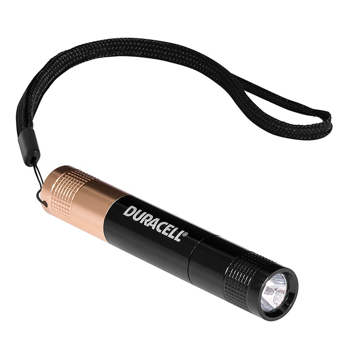 Удароустойчив фенер Duracell LED, 20 лумена, 1 брой батерии ААА