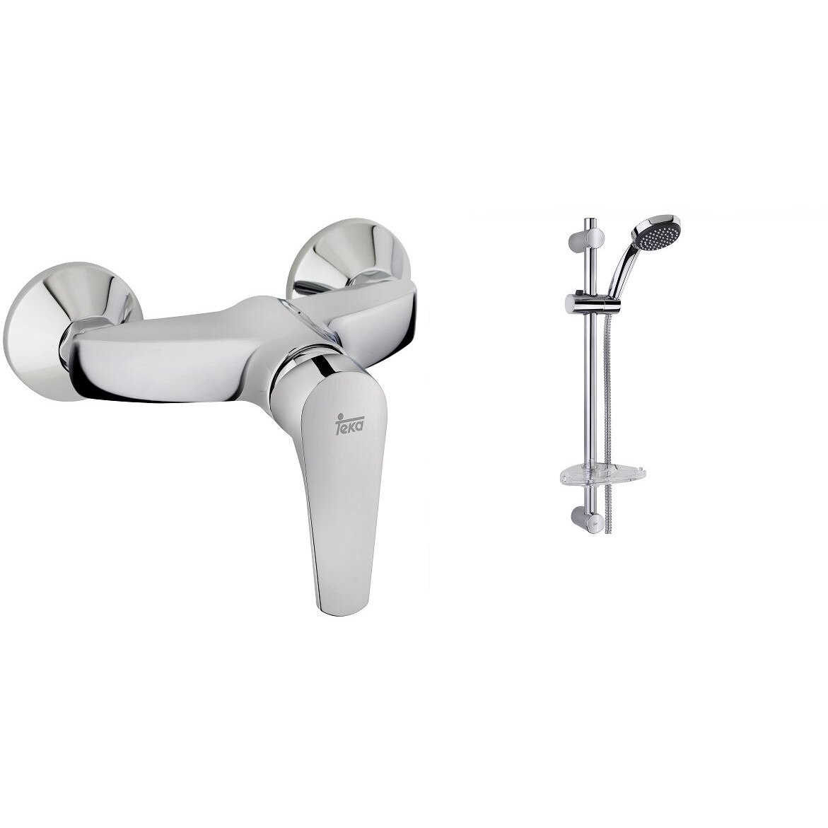 Set dus TEKA Baltic Sport si baterie dus MT Plus, bara dus, para de dus, furtun de dus, suport culisant, cromat