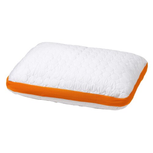 Perna pentru dormit Deco 3d air mesh, matlasata, banda orange, 50 x 70 cm