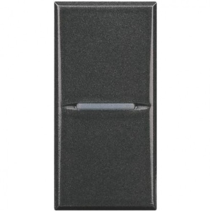 Kapcsoló, Bticino, Keresztfej, AXIAL, Axolute, 1M, 16A, ANTRACITSZÜRKE, FEKETE, HS4004