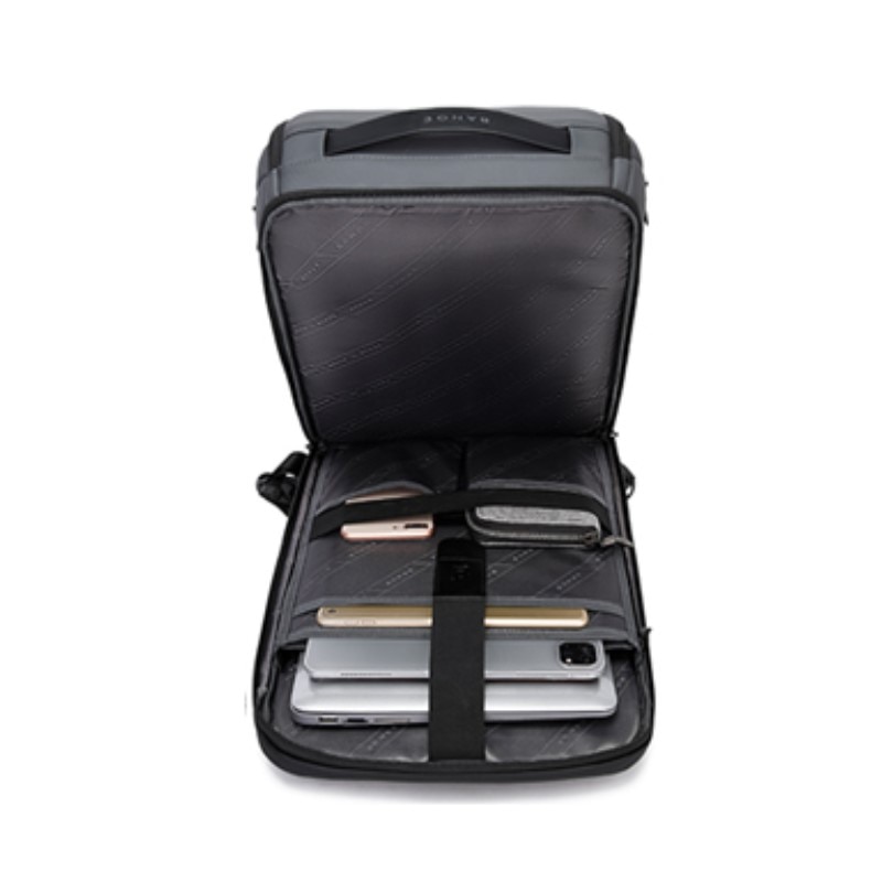 Rucsac laptop 15.6", smart, impermeabil, port de incarcare USB, BANGE, 29x17x47 cm, Gri