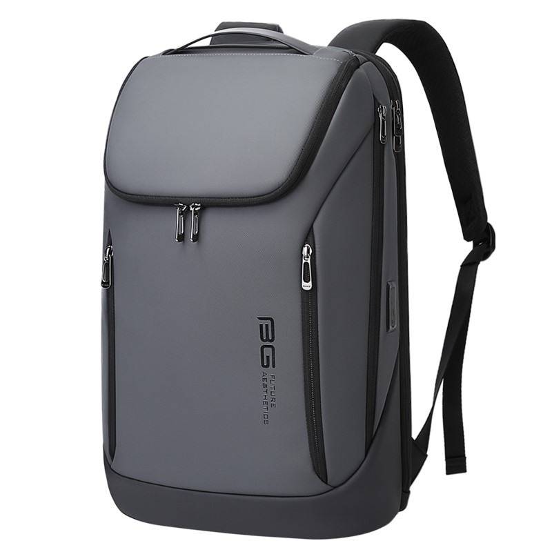 Rucsac laptop 15.6", smart, impermeabil, port de incarcare USB, BANGE, 29x17x47 cm, Gri