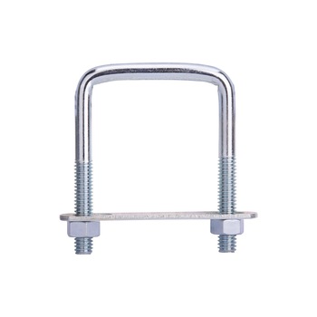 Brida prindere panouri gard zincata cu placuta si piulite pentru teava 60x40 mm Brida prindere panouri gard zincata cu placuta si piulite pentru teava 60x40 mm