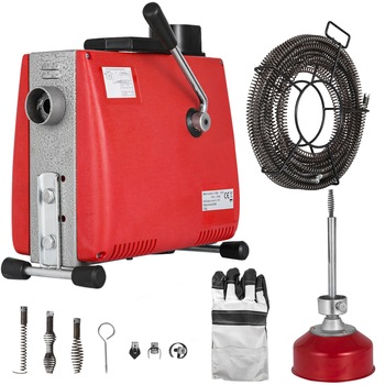 Sarpe desfundat canalizarea electric 390W,lungime 12,5m Sarpe desfundat canalizarea electric 390W,lungime 12,5m