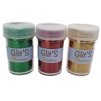 Set 3 flacoane glitter, Avenue Mandarine, 42g, Christmas Set 3 flacoane glitter, Avenue Mandarine, 42g, Christmas
