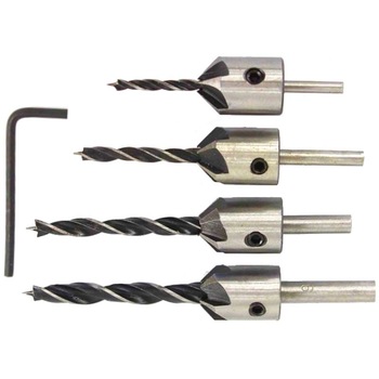 Set 4 burghie pentru lemn cu zencuitor KD10559 Set 4 burghie pentru lemn cu zencuitor KD10559