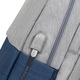 Rucsac laptop Rivacase 7567, 17.3", anti-furt, Grey/Dark blue