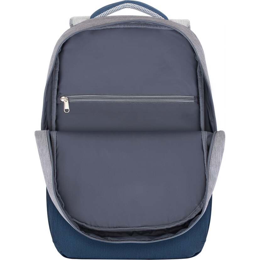 Раница за лаптоп Rivacase 7567, 17.3", Против кражба, Grey/Dark blue ...