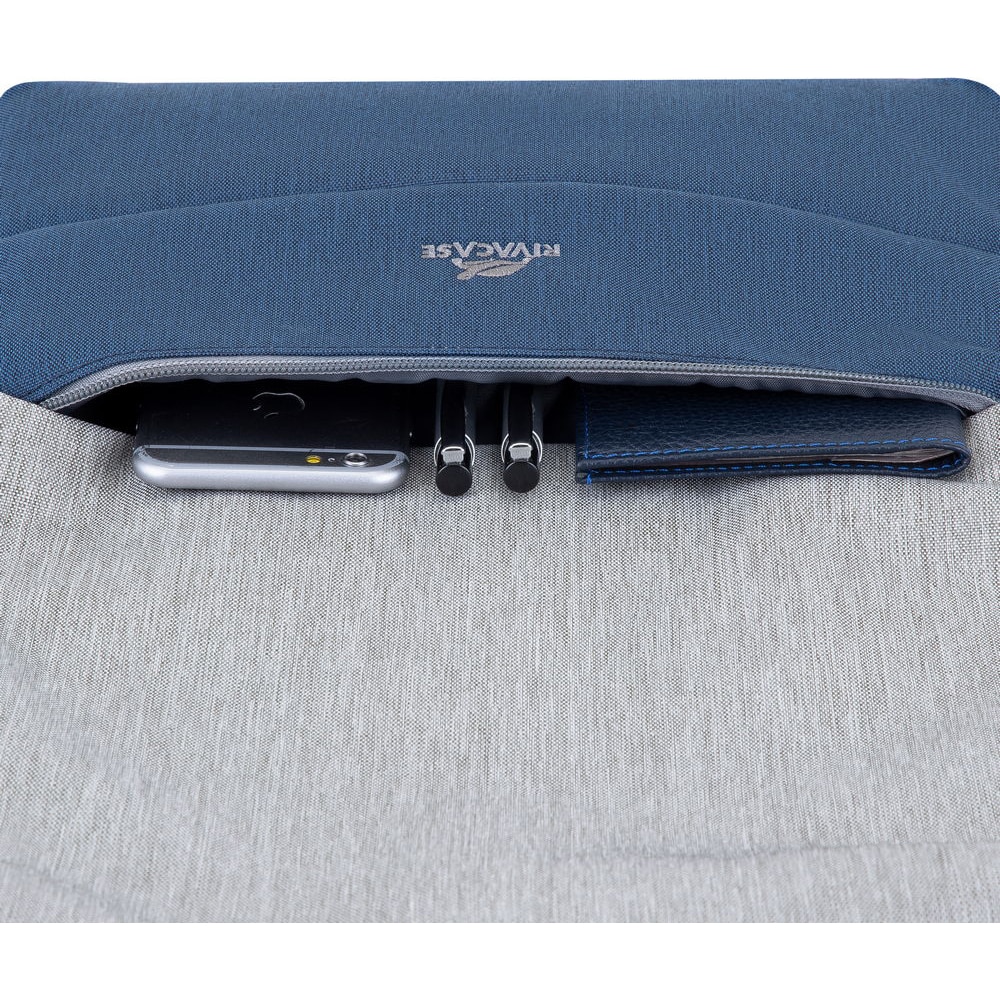 Rucsac laptop Rivacase 7562, 15.6", anti-furt, Grey/Dark blue