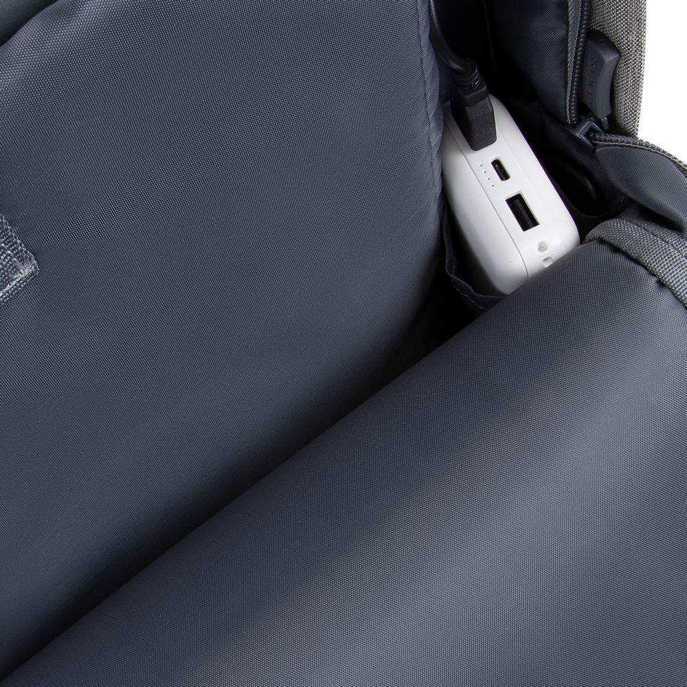 Rucsac laptop Rivacase 7562, 15.6", anti-furt, Grey/Dark blue