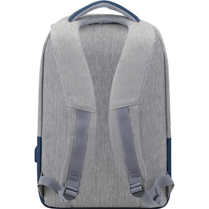 Rucsac laptop Rivacase 7562, 15.6", anti-furt, Grey/Dark blue