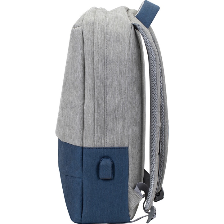 Rucsac laptop Rivacase 7562, 15.6", anti-furt, Grey/Dark blue