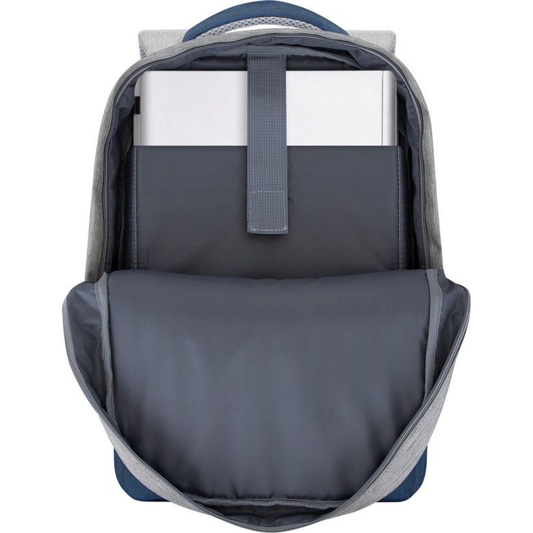 Rucsac laptop Rivacase 7562, 15.6", anti-furt, Grey/Dark blue