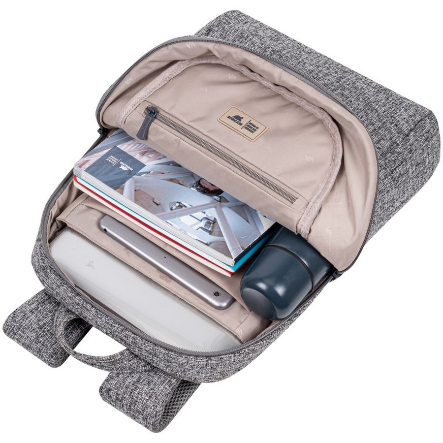 Rucsac laptop Rivacase 7923, 13.3", Light Grey